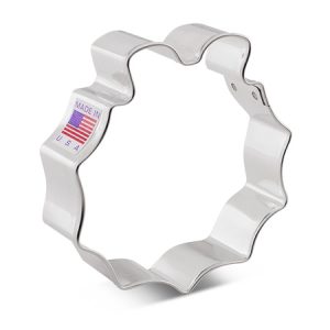 Small Christmas Wreath Cookie Cutter 3.25″x3.08″