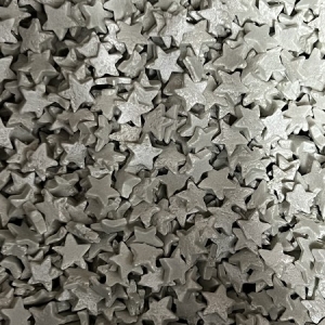 Silver Star Shapes Quins (not Metallic) 4 OZ