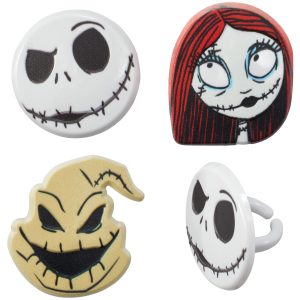 The Nightmare Before Christmas Jack, Sally and Oogie Boogie Rings 72 CT