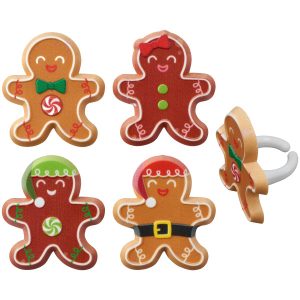 Gingerbread Friends Cupcake Rings 144 CT
