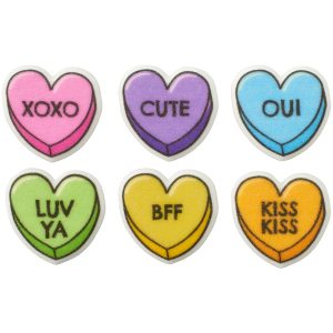 Candy Heart Dec-Ons 144 CT