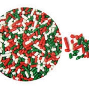 Jingle Mix (Red, White & Green) Jimmies 26 OZ