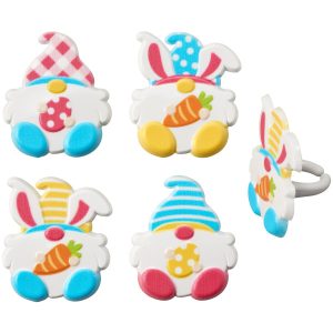 Easter Gnome Cupcake Rings 144 CT