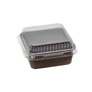 Ecos Square Clear Baking Mold Lid 3 1/8″ x 3 1/8″ 1000  CT