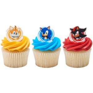 Sonic, Tails and Shadow Cupcake Rings 144 CT