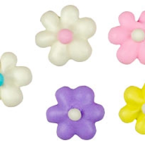 Pastel Butter Flower Assorted 3/4″ Royal Icing 180 CT