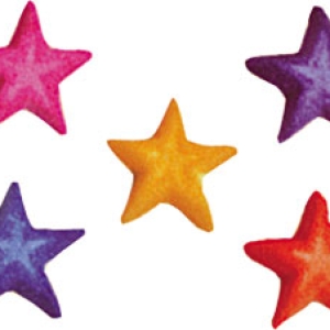 Star Assorted Colors 1″ Sugar Decorations 336 CT