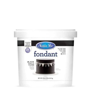 Black Satin Ice Fondant 2 LB
