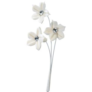 Diamante Flower White GP 3/4″ 12 CT