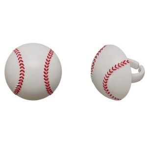 Baseball 3D Cupcake Rings 144 CT