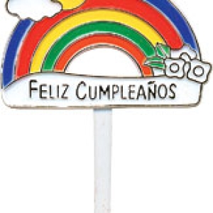 Feliz Cumpleanos Rainbow 3 1/2″ 24 CT