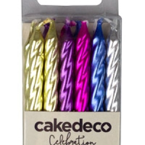 Small Metallics Candles Assorted 2 1/2″ 12 CT