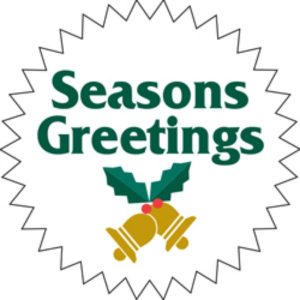 Season’s Greeting Starburst Labels 250 CT