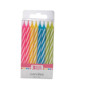 Spiral Assorted Candles 12 CT