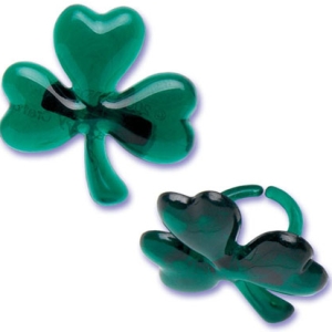 Shamrock Puffy Glitter Ring 1.5″ 144 CT