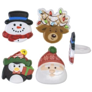 Holiday Icon Cupcake Rings 144 CT