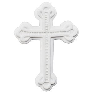 Elegant Cross White GP 2 3/4″ x 3 3/4″ 12 CT