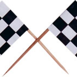 Checkered Racing Flag Pick Assorted 144 CT