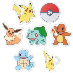 Pokemon Characters Cupcake Rings 144 CT