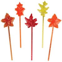 Fall Leaves Glitter Pick Assorted 3" 144 CT