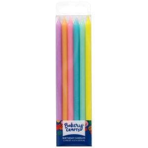 Tall Pastel Smooth Candle 12 CT