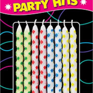 Diamond Dot Birthday Candles 2 1/2″ 12 CT