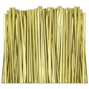 Gold Metallic Twist Ties 50 CT