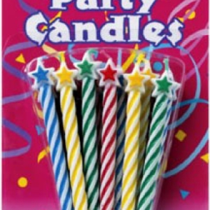 Spiral Candle Star Top 3″ 12 PCS 12 CT