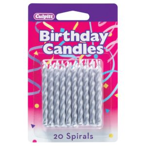Silver Candles 20 PCS 12 CT