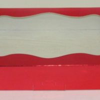 Red 1 LB Foil Box w/Window 200 CT 8 1/2" x 5 1/2" x 2"