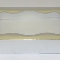Silver 1 LB Foil Box w/Window 200 CT 8 1/2" x 5 1/2" x 2"
