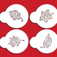 Stencil Fall Leaves Cupcake