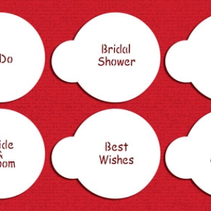Stencil Wedding Lettering Set 6 CT