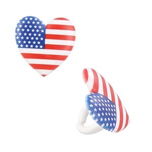 I Love The USA Ring 1 3/8″ 144 CT