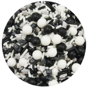 Glam Mix Wh & Bk Jimmies SI stars 1 LB