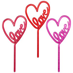 Neon Heart Assortment DecoPics 72 CT