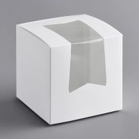 White Window Cupcake or Bakery Box 200 CT 4 1/2" x 4 1/2" x 4 1/2"