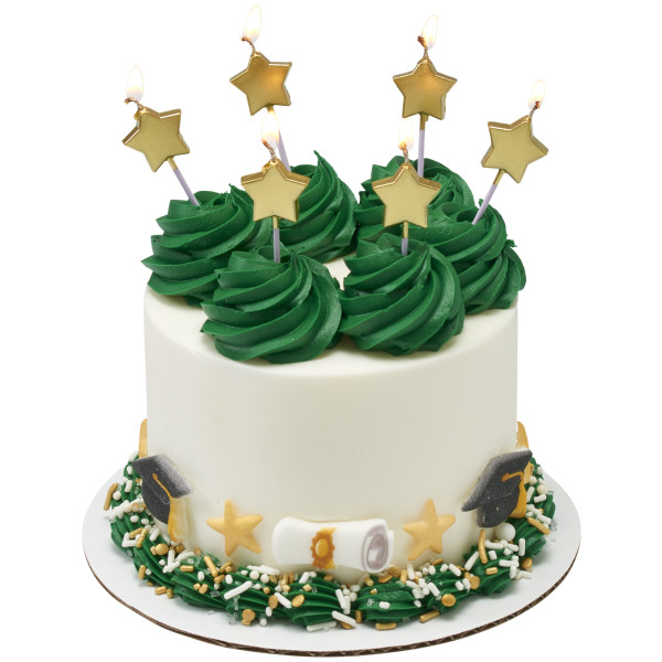 Gold Stars Shaped Candles 6 CT - Image 2