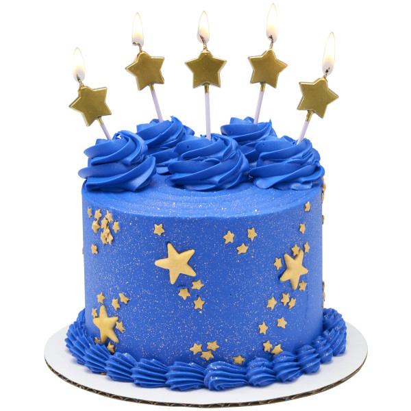 Gold Stars Shaped Candles 6 CT - Image 3