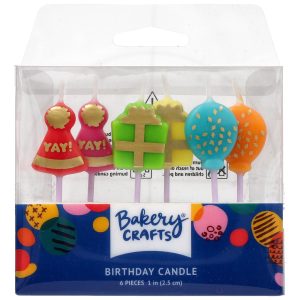 Party Shaped Candles 6 CT