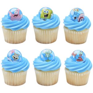 SpongeBob SquarePants Let’s Hang Cupcake Rings 144 CT