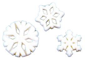 Snowflake Assorted Dec-Ons 3/4" - 1 1/4" 138 CT