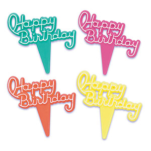 Happy Birthday Picks 2" 144 CT