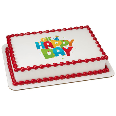Oh Happy Day 6 3/4" Edible Image 12 CT
