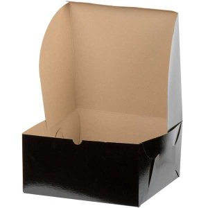 12″ x 12″ x 6″ Black Cake Box 50 CT