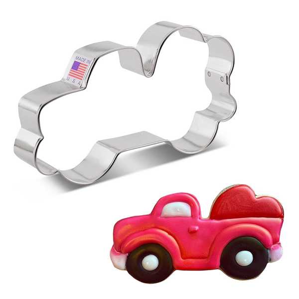 Vintage Truck with Heart Cutter 5" x 3" EA