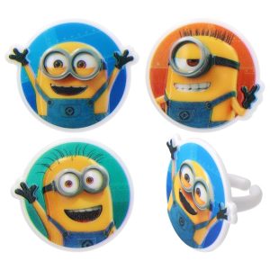 Despicable Me Minions Cupcake Rings 144 CT