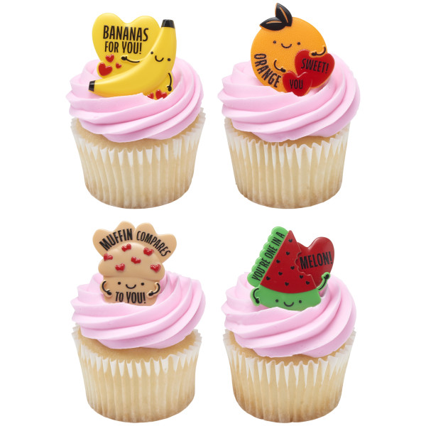 Punny Valentine Cupcake Rings 144 CT