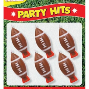 FootBall Novelty Candles 6 CT