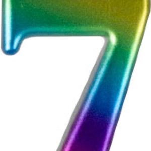 #7 Large Rainbow Metallic Candle 3″ 12 CT